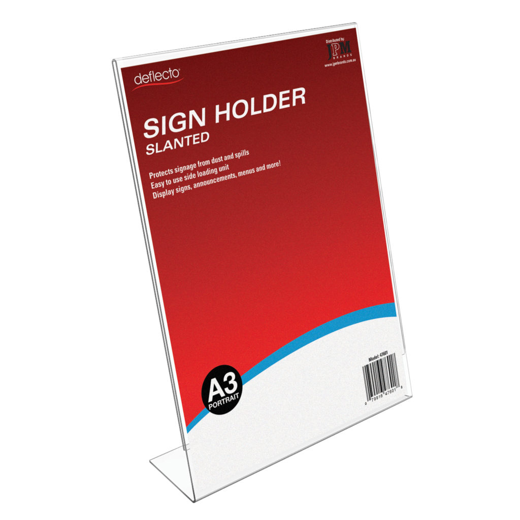 Deflecto A3 Portrait Slanted Sign Holder