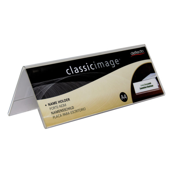Sign Holder - Desk Name Holder - A4 Landscape (Tent Style)