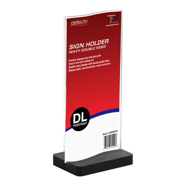 Sign Holder - Double Sided - DL Portrait (Wavy)
