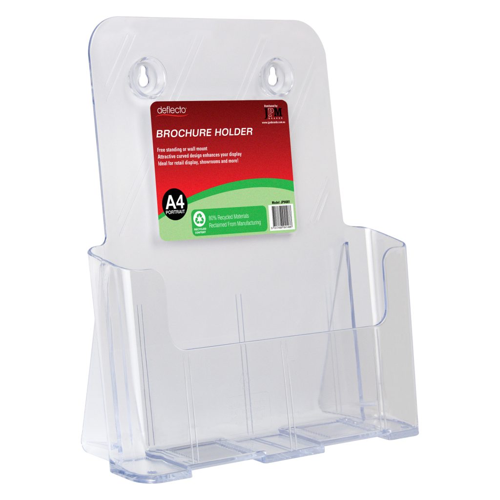 Deflecto A4 Portrait Brochure Holder – Recycled Content