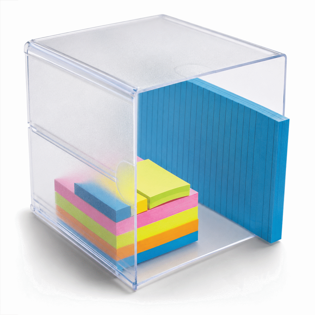 Deflecto Stackable Cube Clear Organiser