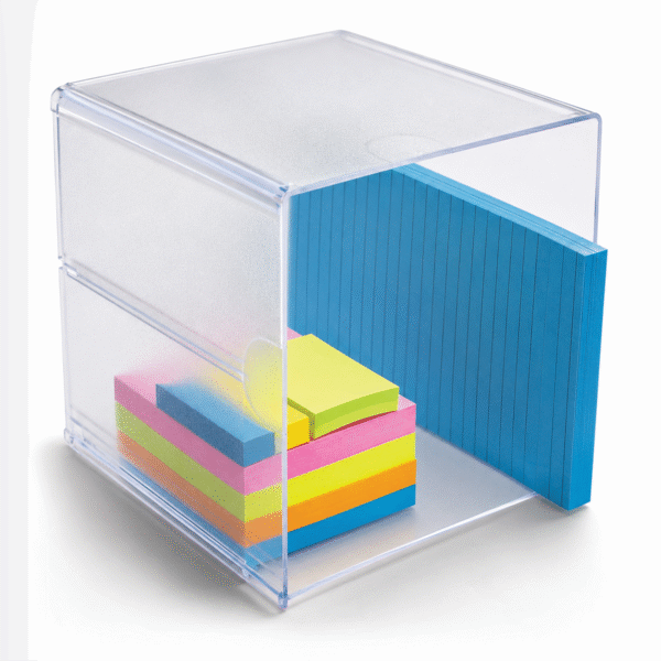 Deflecto Stackable Cube Clear Organiser