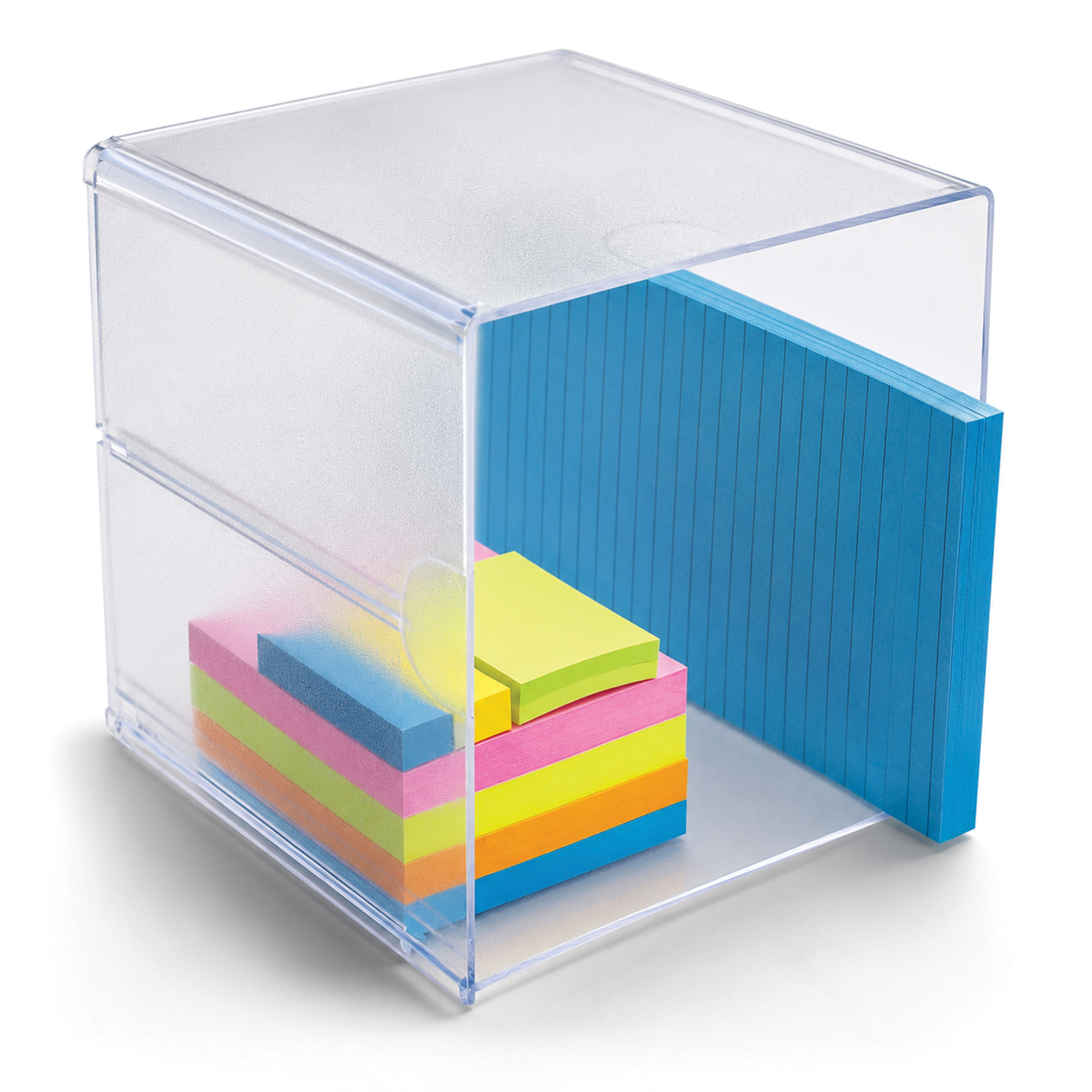 Deflecto Stackable Cube Clear Organiser