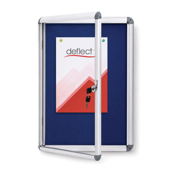 Deflecto A2 Lockable Blue Felt Notice Board