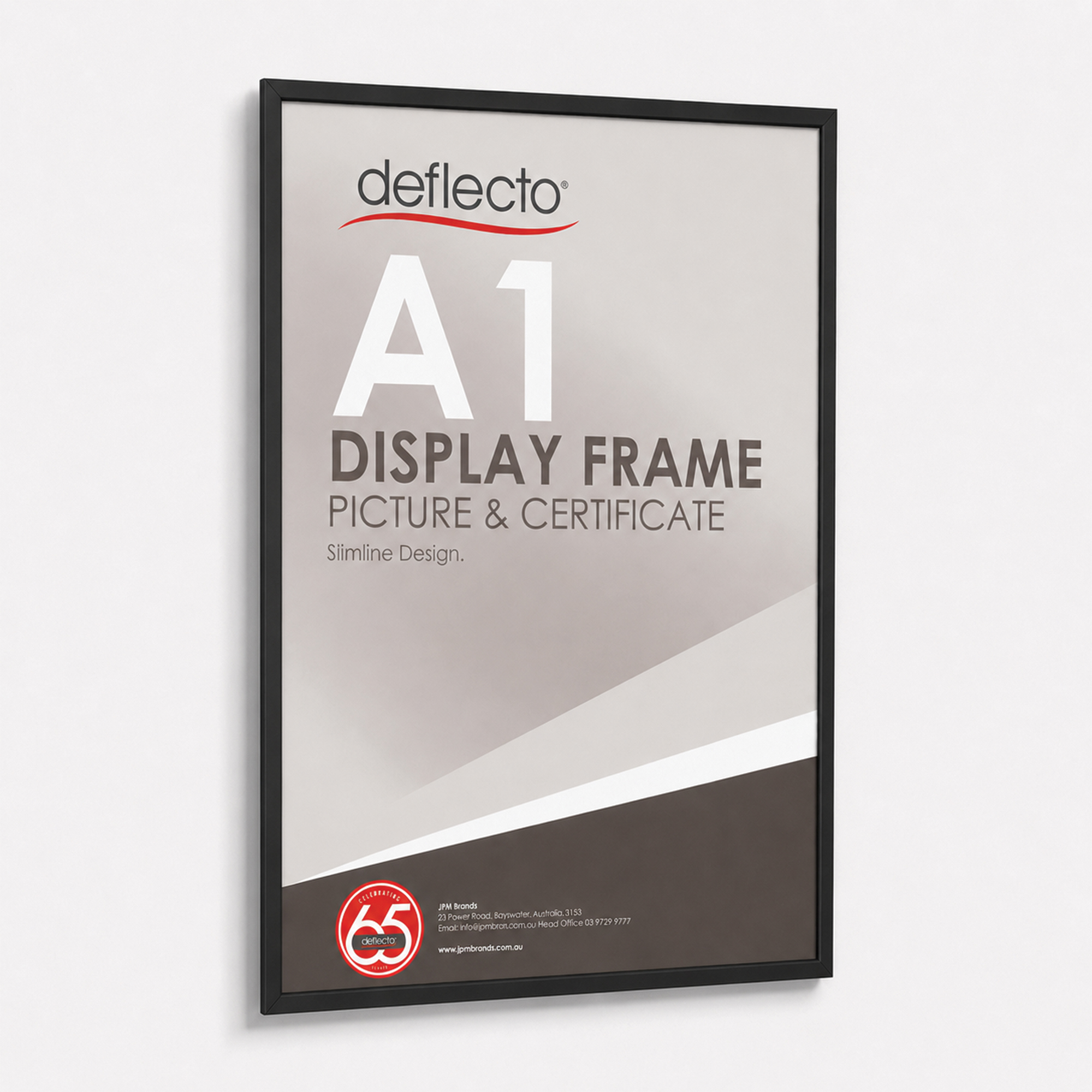 Deflecto A1 Black Picture and Certificate Display Frame