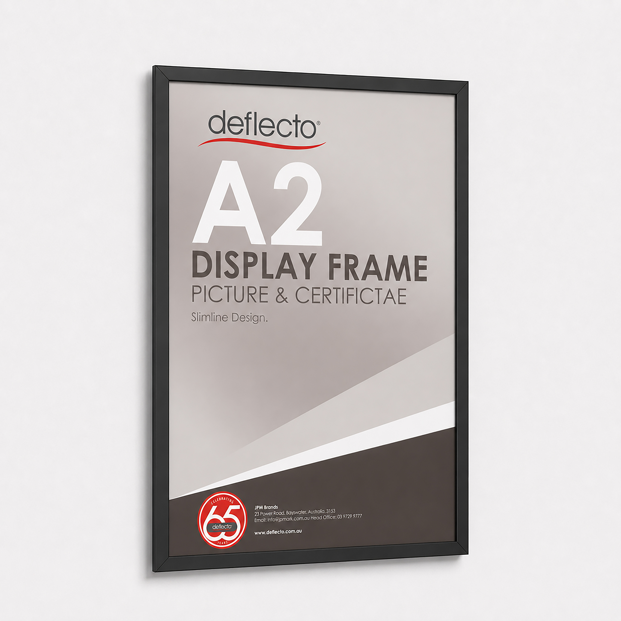 Deflecto A2 Black Picture and Certificate Display Frame