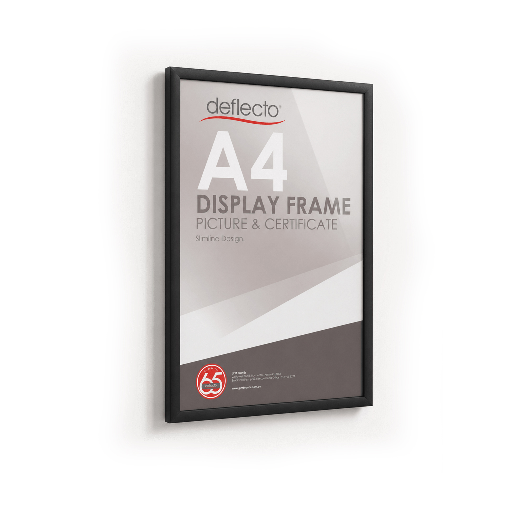 Deflecto A4 Black Picture and Certificate Display Frame