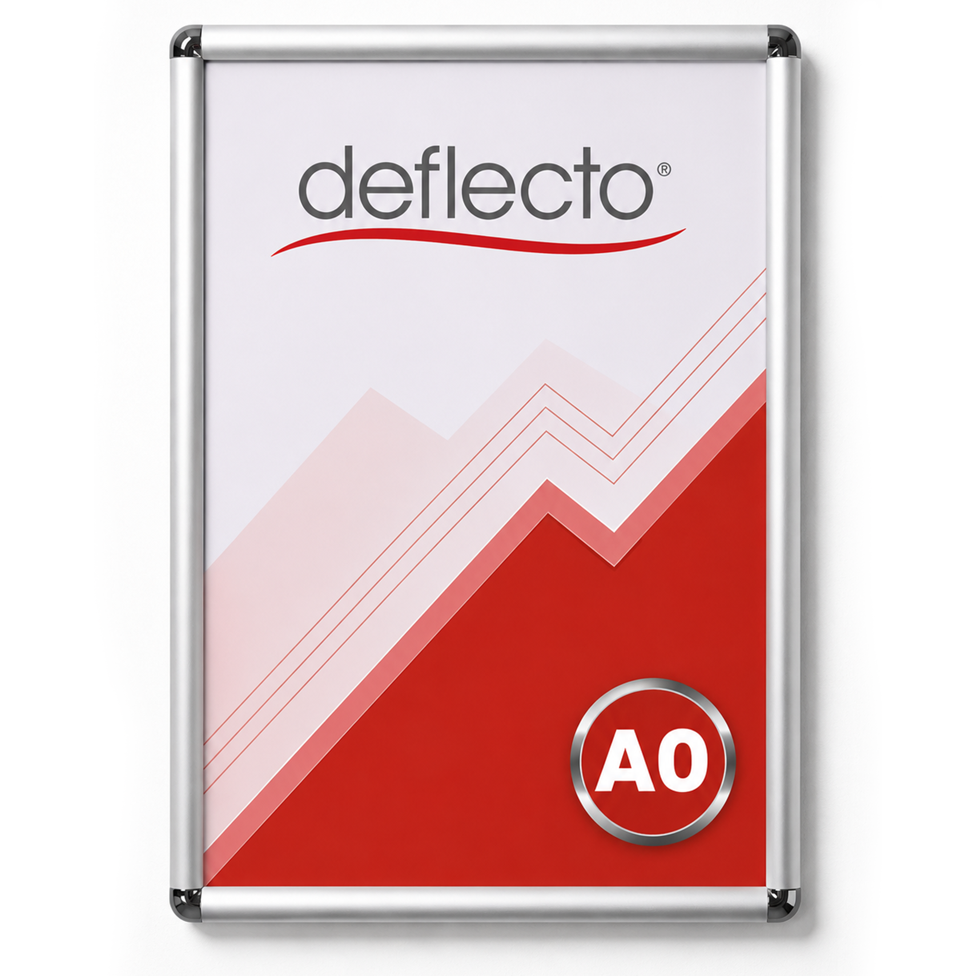 Deflecto A0 Silver Rounded Edge Snap Frame