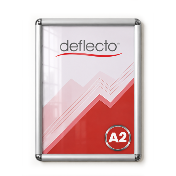 Deflecto A2 Silver Rounded Edge Snap Frame