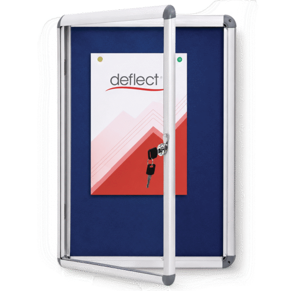 Deflecto A1 Lockable Blue Felt Notice Board