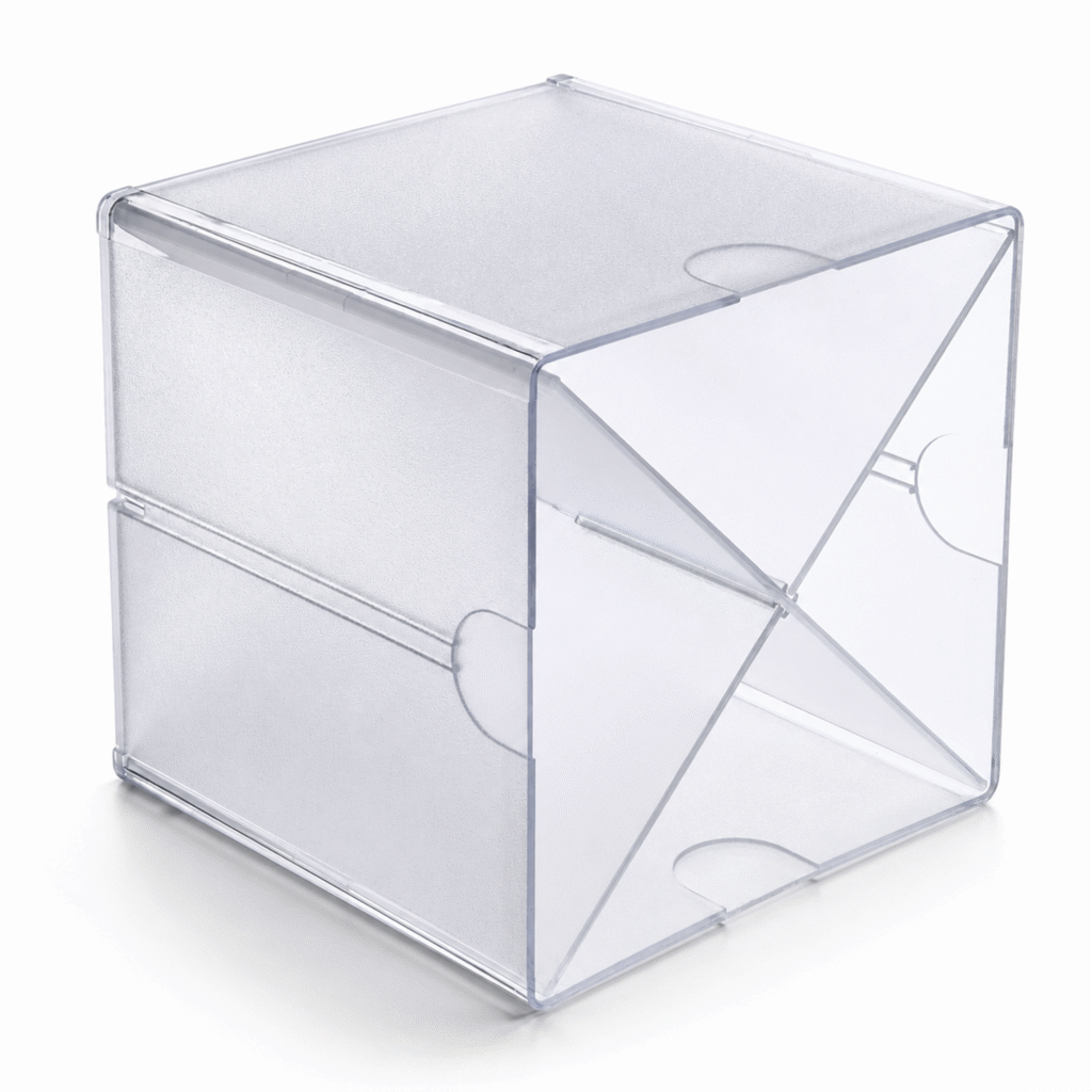 Clear Stackable Cube Organiser | Deflecto 350201