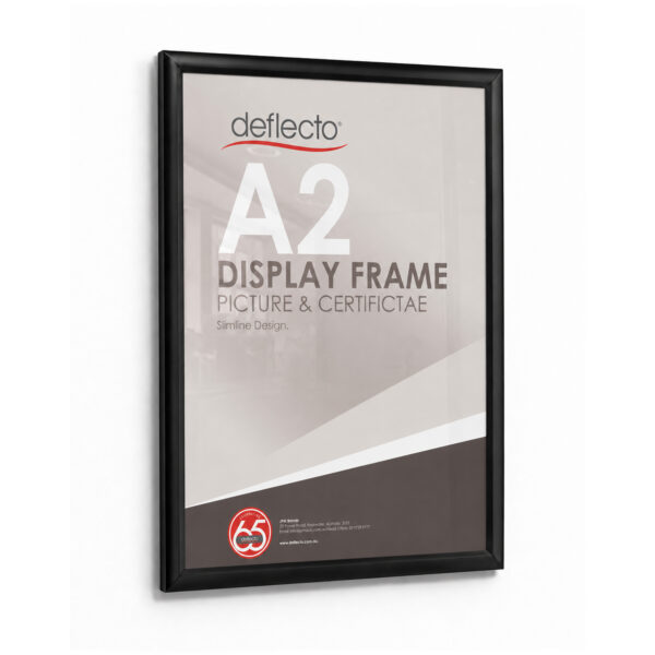 Deflecto A2 black picture and certificate frame for displaying posters artwork and awards