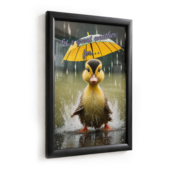 Deflecto A3 black water resistant snap frame for posters menus notices and signs