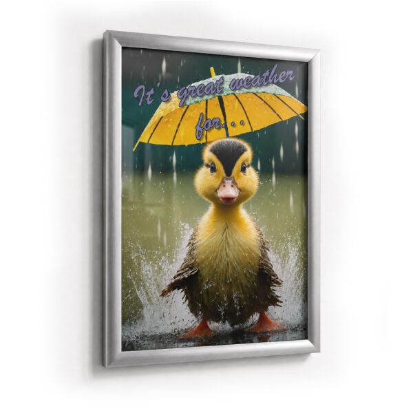 Deflecto A3 Silver Water-Resistant Snap Frame – 25mm Profile
