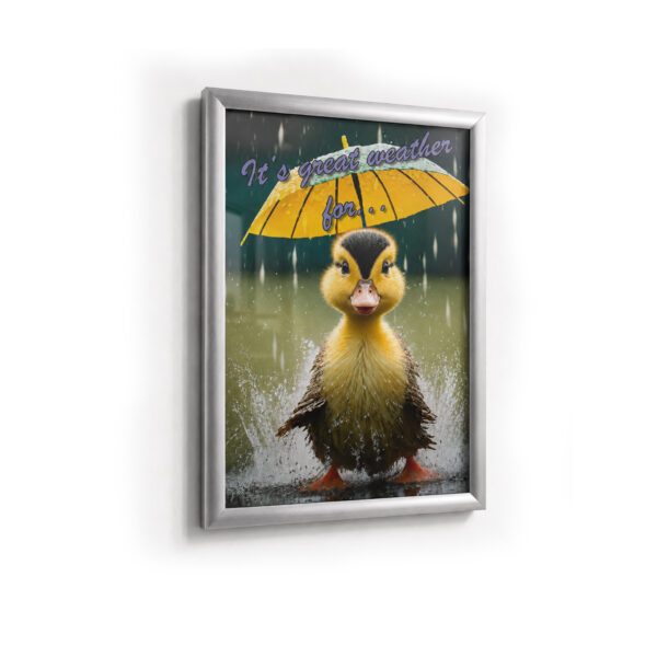 Deflecto A4 Silver Water-resistant Snap Frame – 25mm Profile