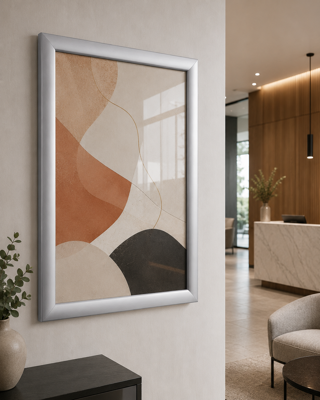 Deflecto Silver Aluminium Snap Frame - A0 - Image 2