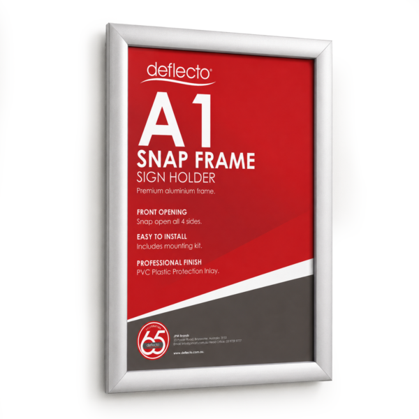 Deflecto A1 Silver Aluminium Snap Frame