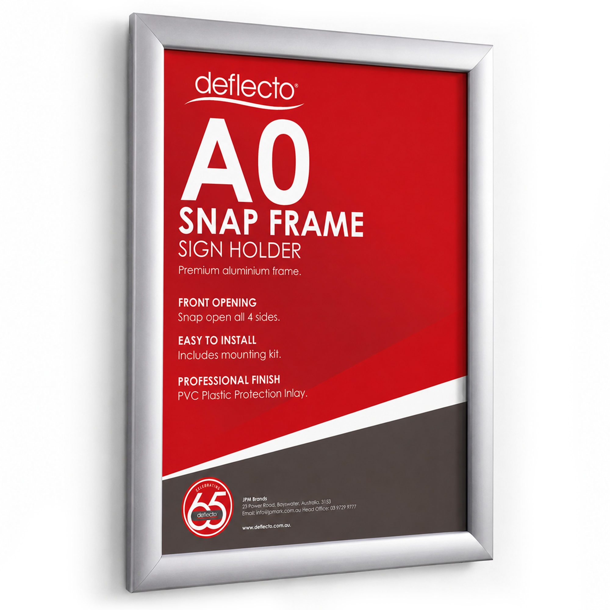 Deflecto Silver Aluminium Snap Frame - A0