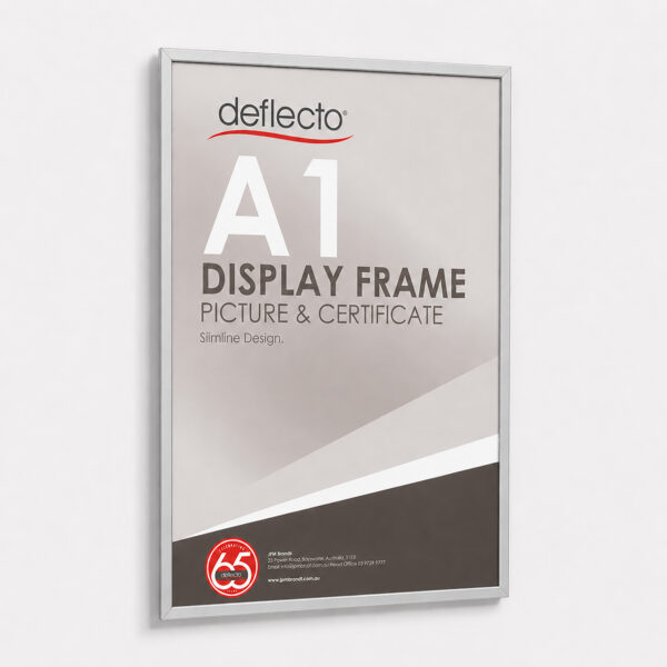 Deflecto A1 Silver Picture and Certificate Display Frame