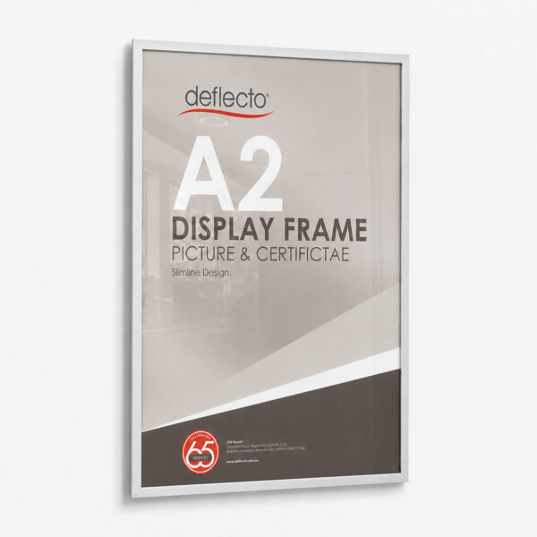 Deflecto A2 Silver Picture and Certificate Display Frame